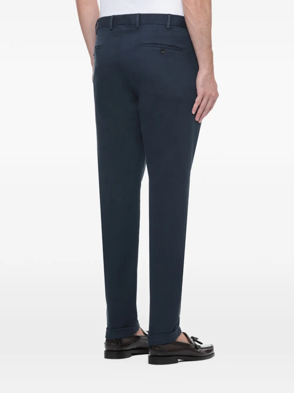 DEVORE pleated turn-up trousers Blauw