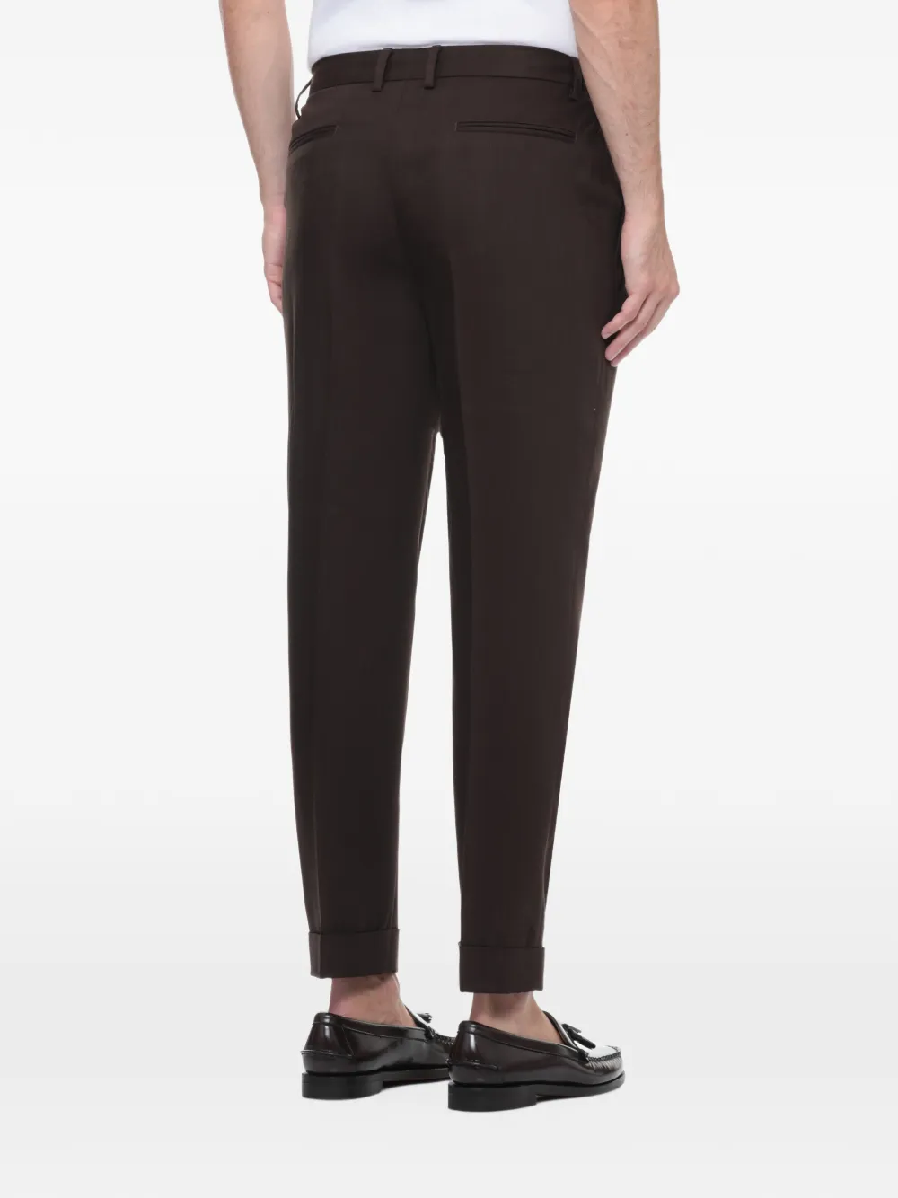 DEVORE pleated turn-up trousers Bruin