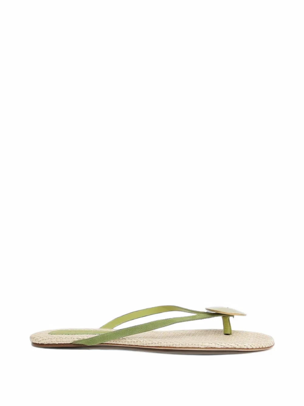 Christopher Esber Aura Quartz stone-embellished flip flops - Vert Christopher Esber Aura Quartz stone-embellished flip flops - Vert