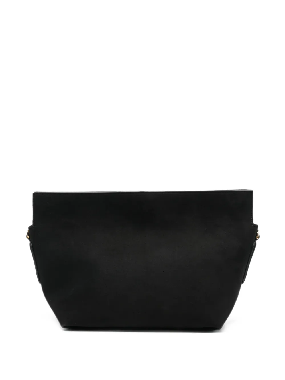 Themoirè small Zoe suede-effect clutch bag - Nero