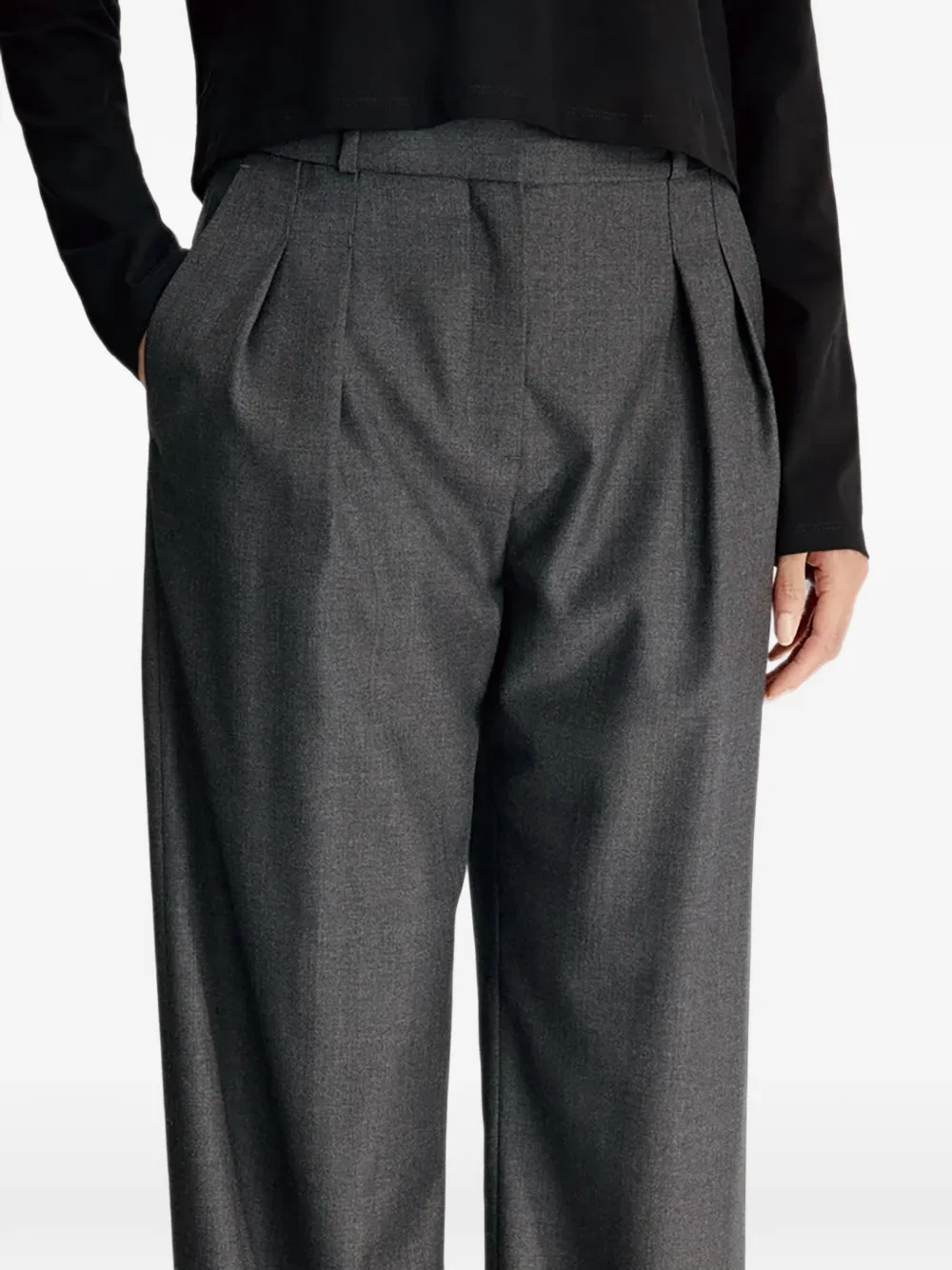 LouLou de Saison Sbiru straight plooibroek Grijs