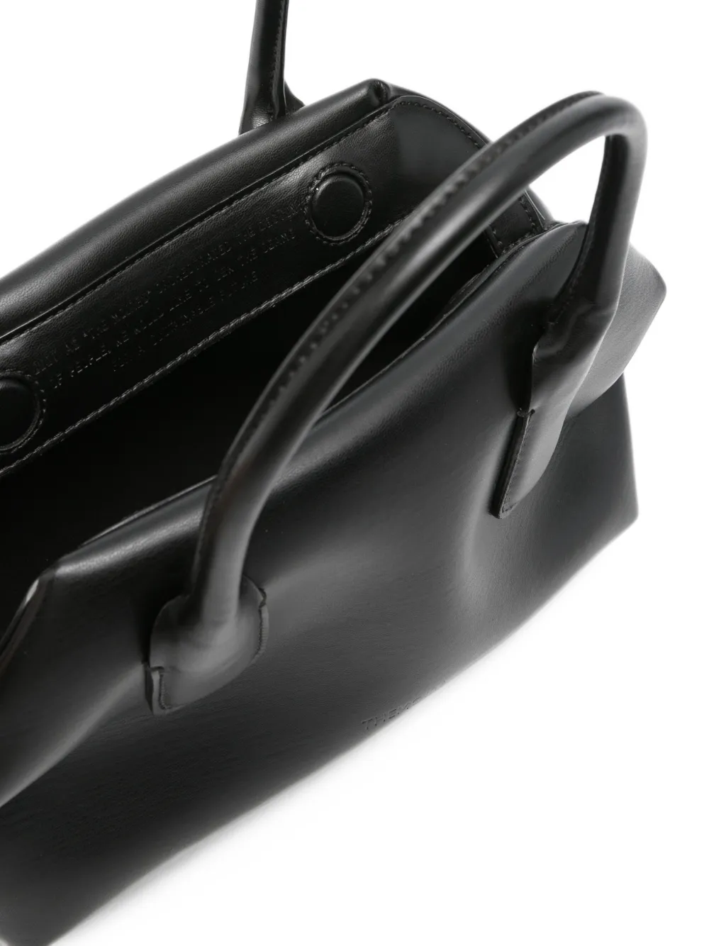 Themoirè small Talia buckle-detail tote bag Zwart