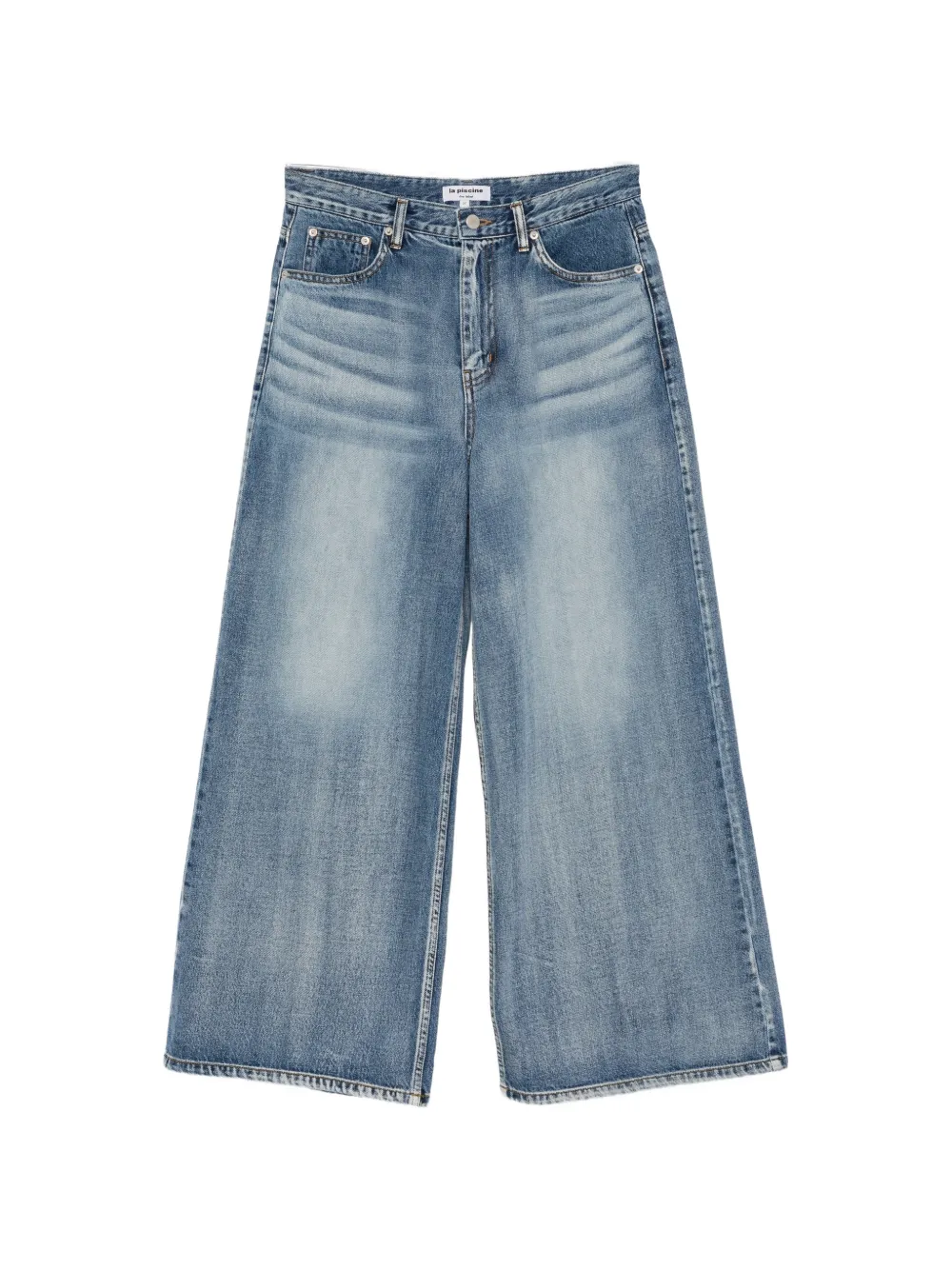 La Piscine faded wide-leg jeans - Blau