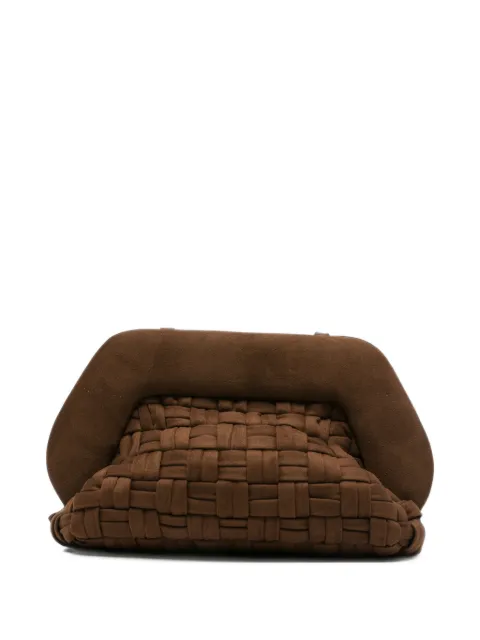 Themoirè medium Bios woven-design clutch bag