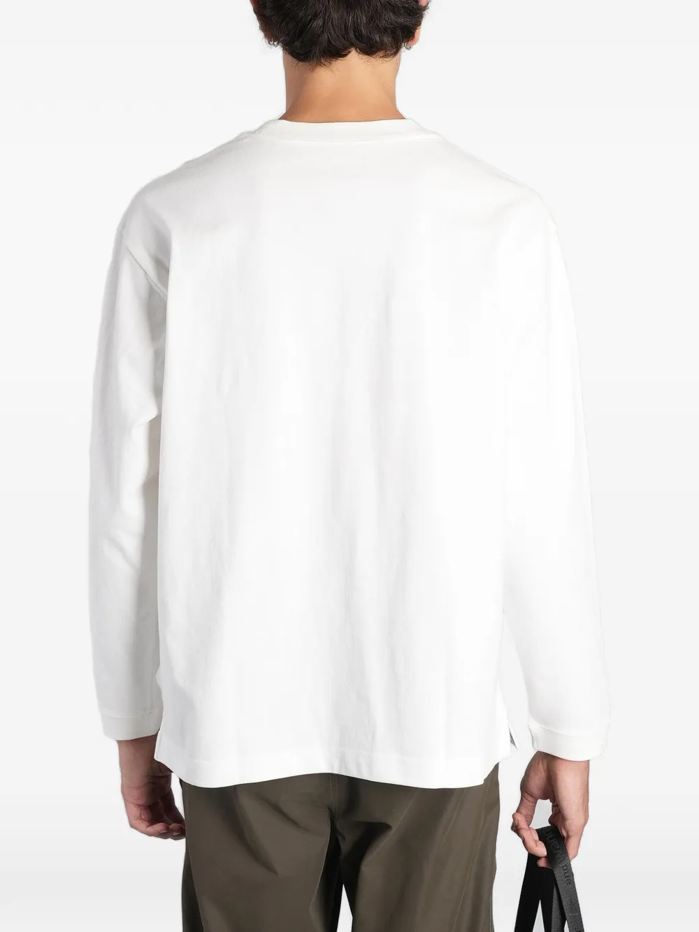 and Wander carabiner-detail long-sleeve T-shirt Wit