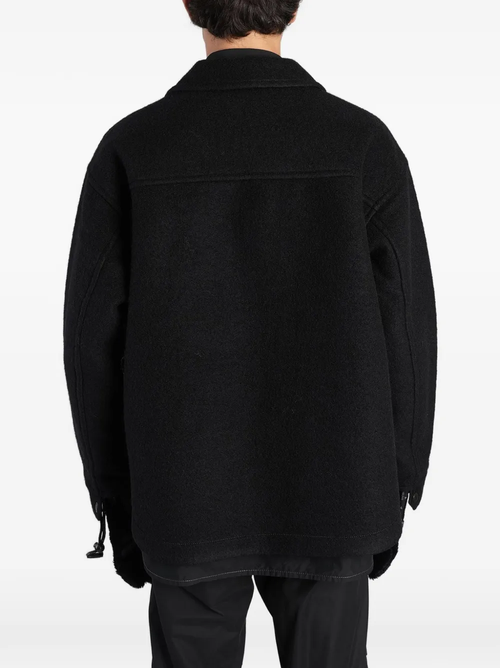 and Wander zip-up utility bomber jacket Zwart
