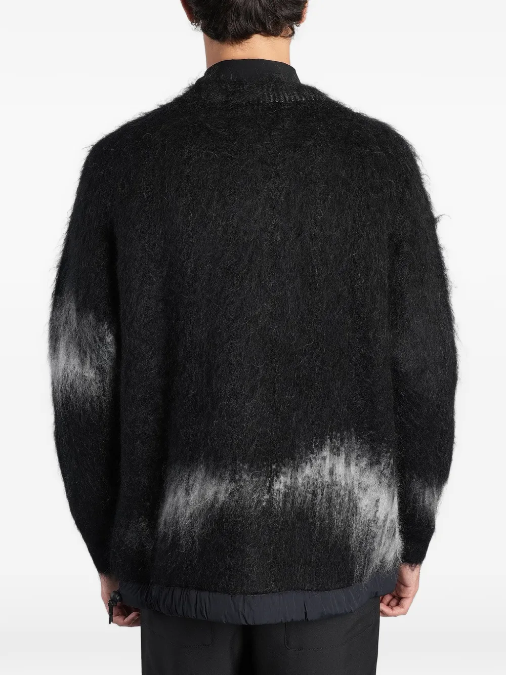 and Wander zip-pocket brushed-knit sweater Zwart