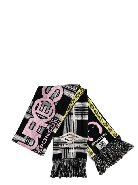 Pleasures x Umbro plaid fringed scarf
