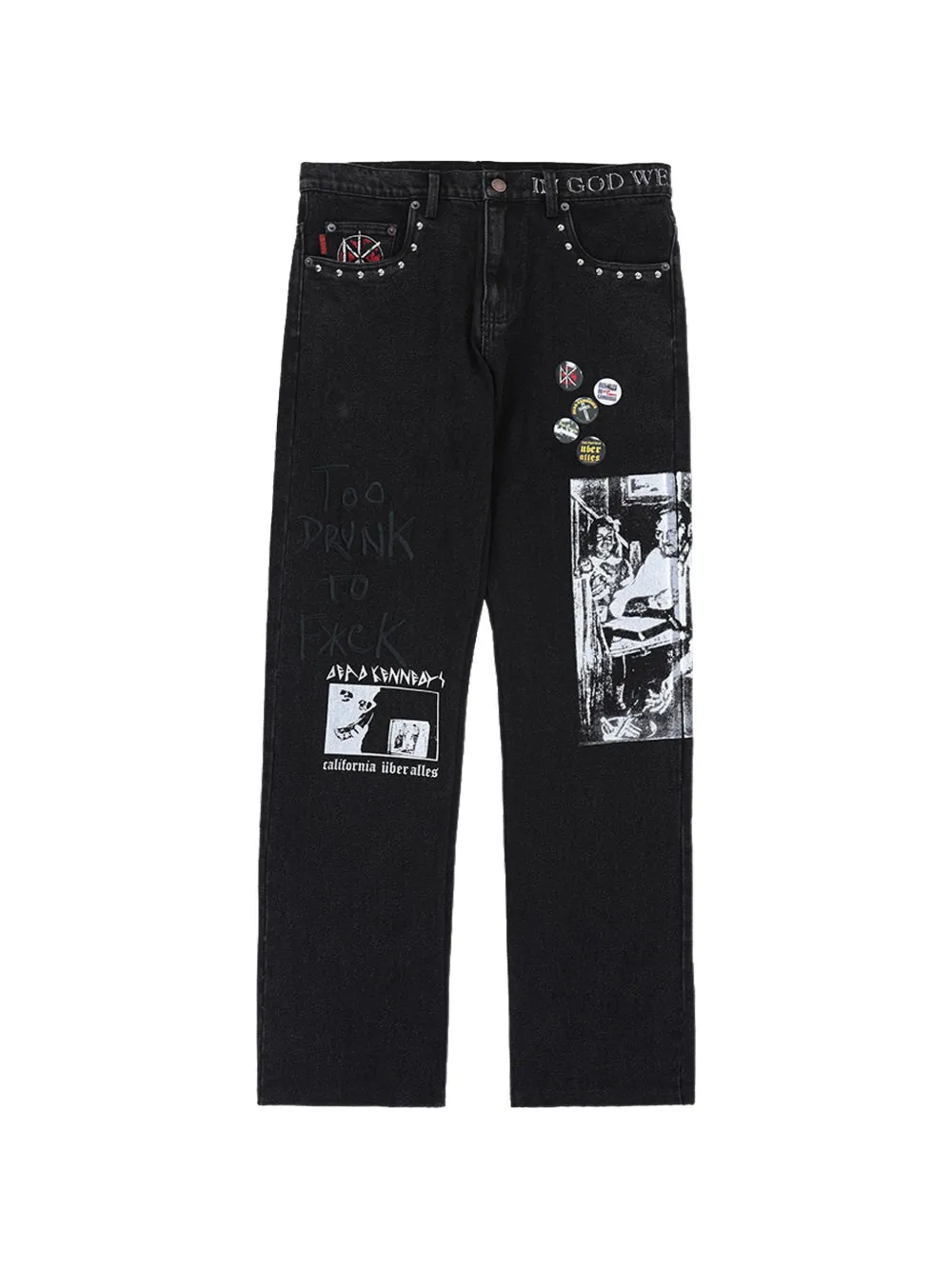Pleasures diy straight-leg jeans - Noir Pleasures diy straight-leg jeans - Noir