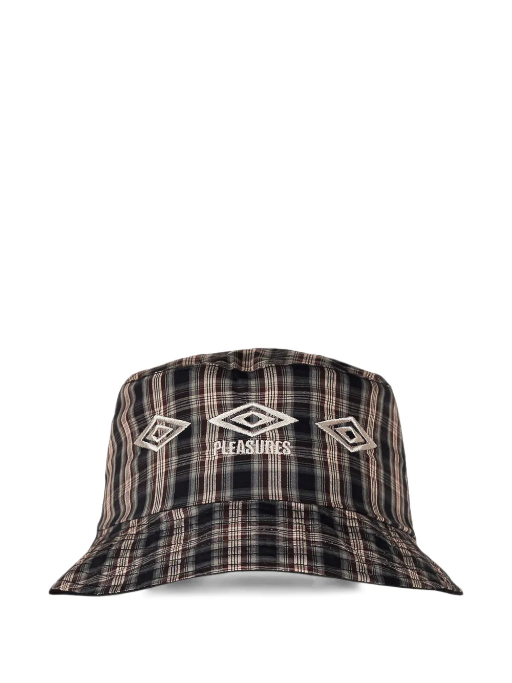 Pleasures x Umbro omkeerbare geruite vissershoed Zwart