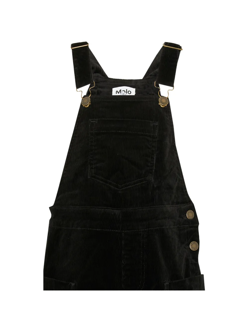 Molo Amber corduroy-texture dungarees Zwart