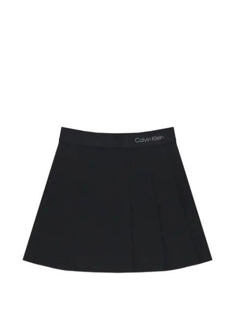Calvin Klein Kids logo-waistband pleated skirt