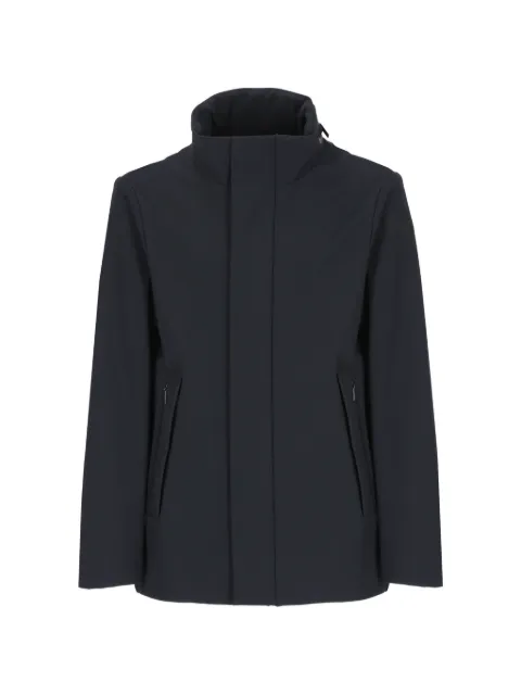 RRD high-neck concealed-hood jacket