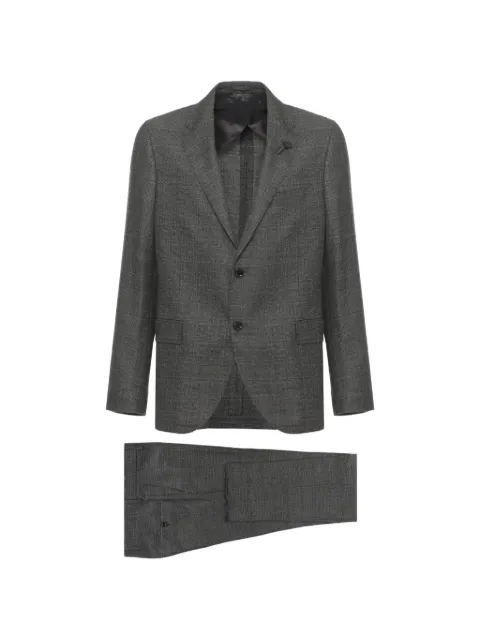 Lardini check-pattern virgin wool suit