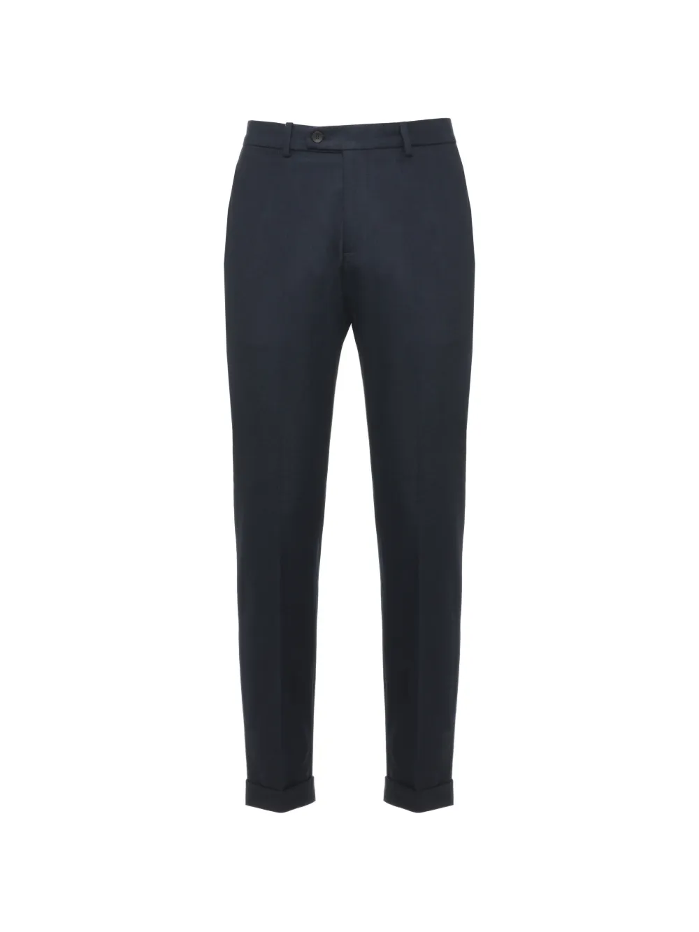 DEVORE pressed-crease turn-up trousers - Blau