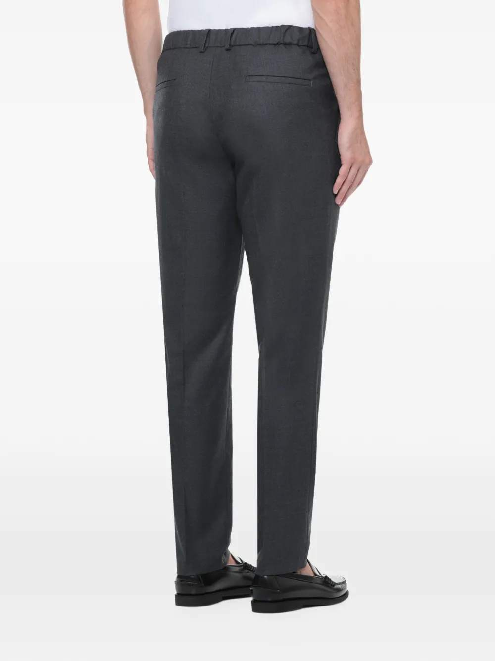 DEVORE pleated-detail elasticated-waist trousers Grijs