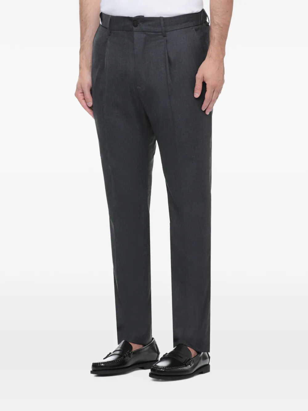 DEVORE pleated-detail elasticated-waist trousers Grijs