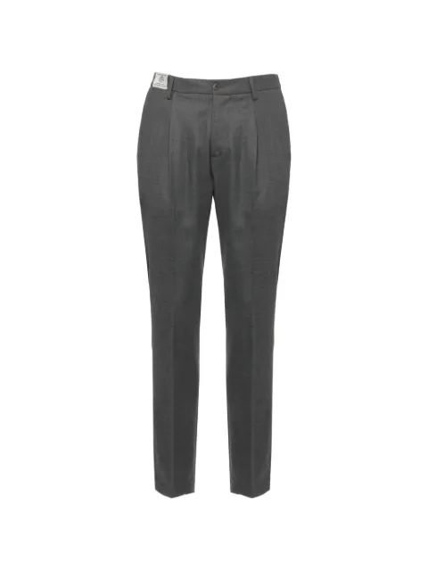 DEVORE pleated straight-leg trousers