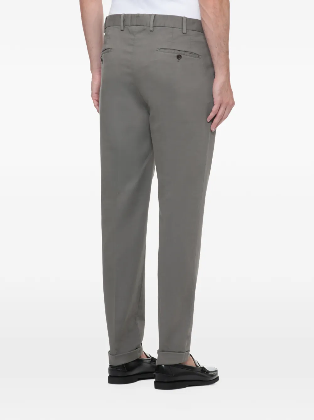DEVORE pleated turn-up trousers Grijs