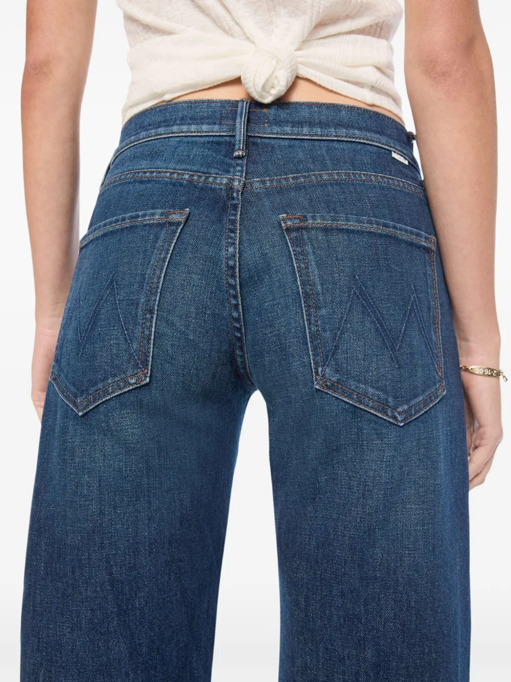 MOTHER Lasso Sneak jeans met wijde pijpen Blauw