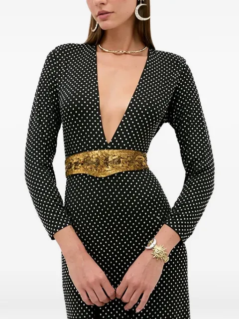 Rixo Amalia diamanté-embellished maxi dress