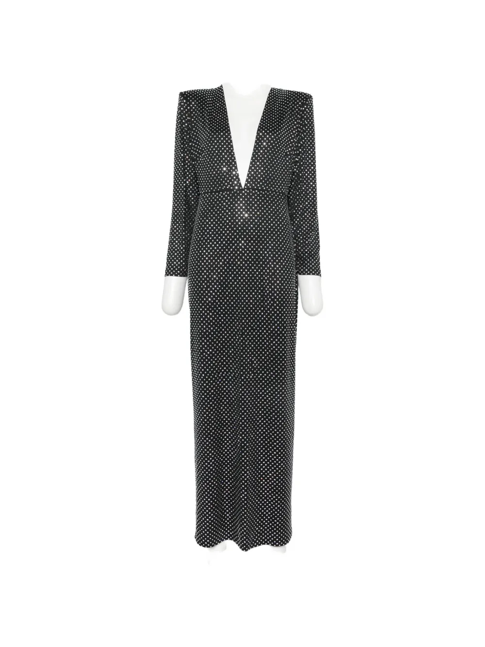 Rixo Amalia diamanté-embellished maxi dress Zwart