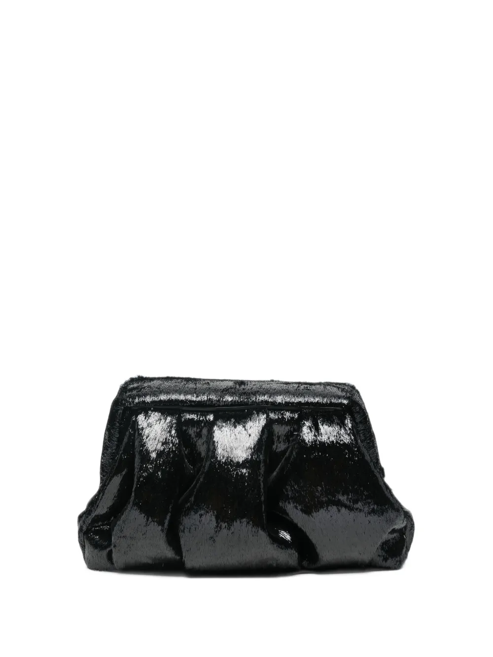 Themoirè Athena faux-fur clutch bag - Nero