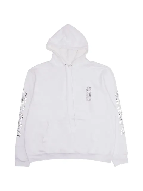 Chrome Hearts logo-print metallic-detail hoodie