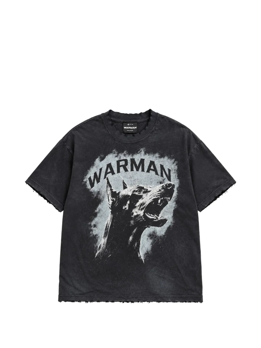 Warman Graphic-print Distressed T-shirt In Black
