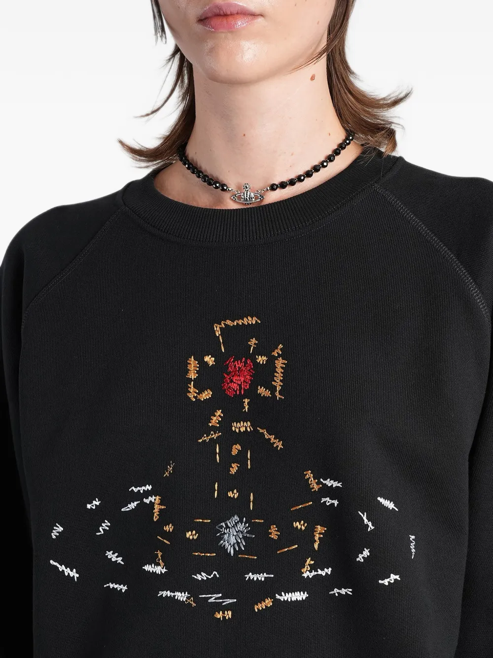 Vivienne Westwood short sleeve raglan sweatshirt Zwart
