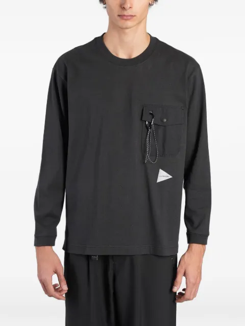 and Wander carabiner-detail long-sleeve T-shirt