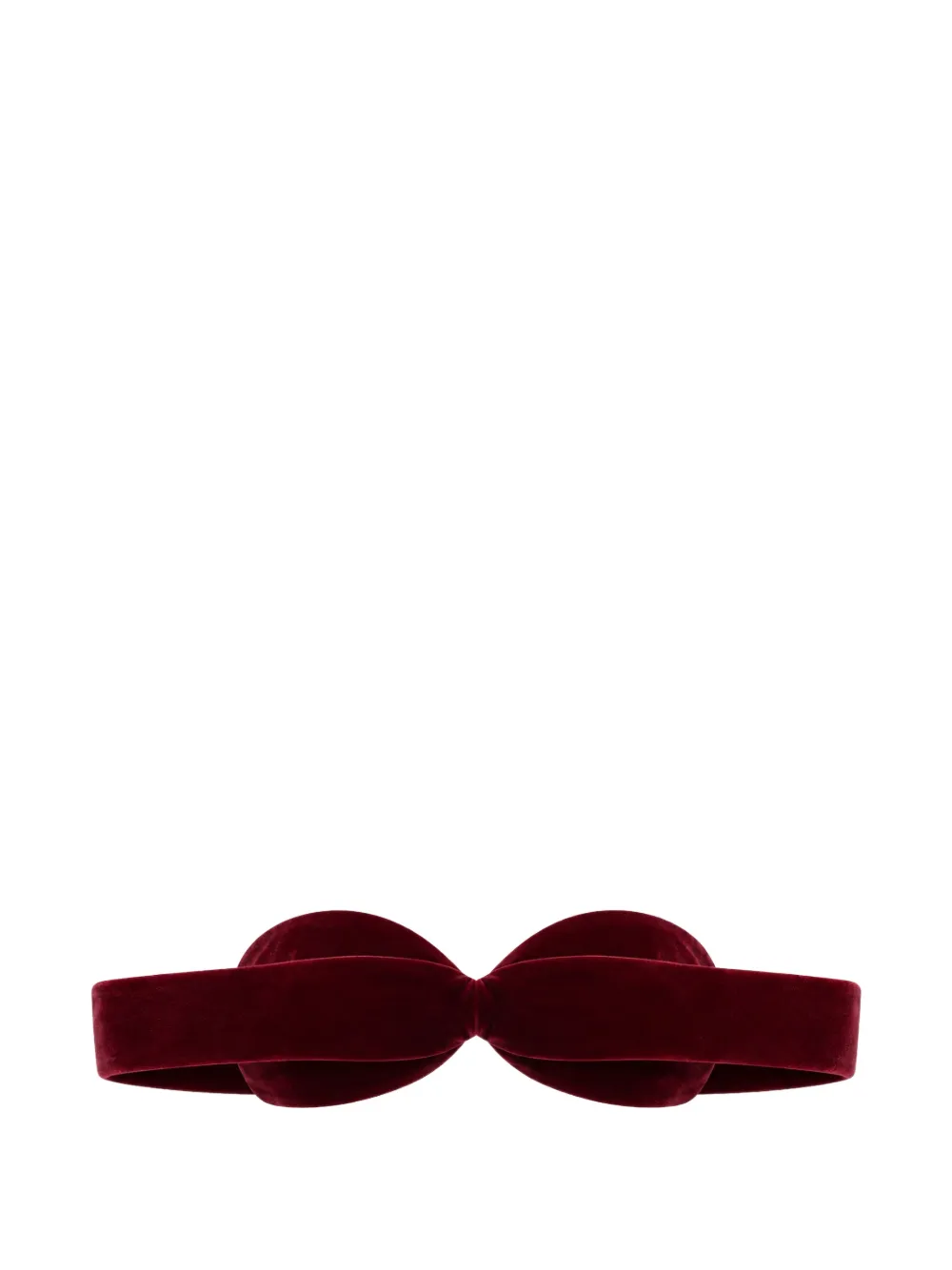 Jean Paul Gaultier Reggiseno senza spalline in velluto - Rosso