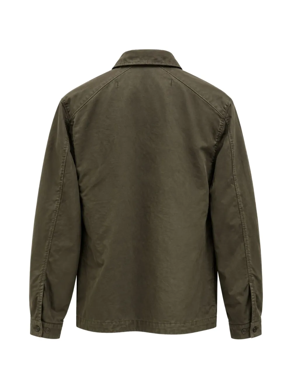 Massimo Osti Studio Shirtjack met klepzak en logo-plakkaat Groen