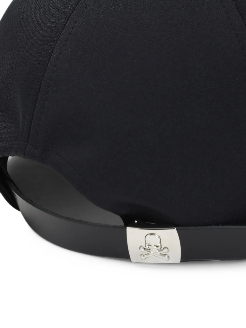 Mastermind Japan crystal-embellished skull baseball cap Zwart