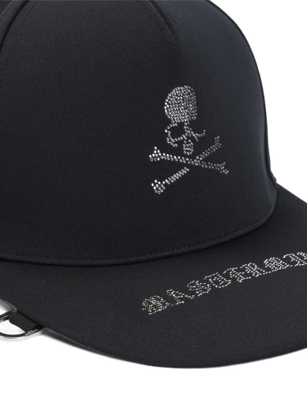 Mastermind Japan crystal-embellished skull baseball cap Zwart