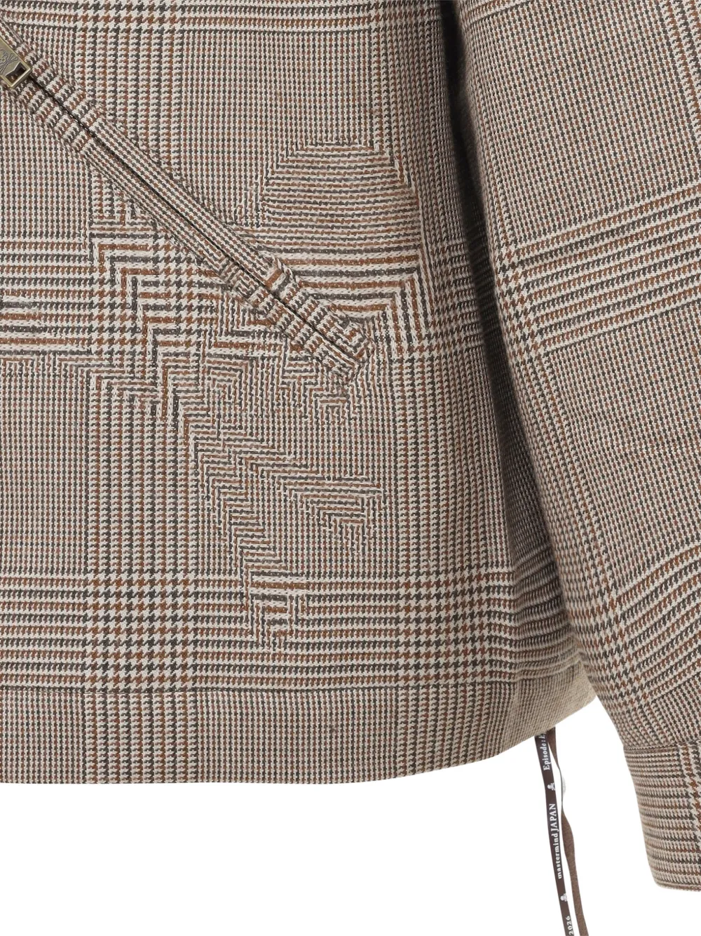 Mastermind Japan Harrington check-pattern wool bomber jacket Bruin