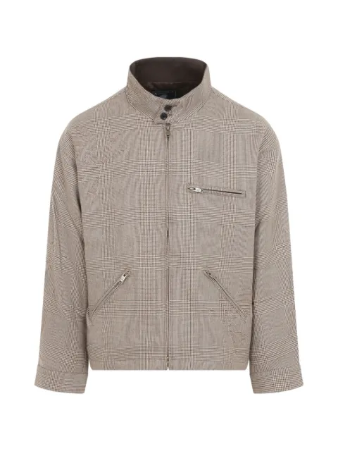Mastermind Japan Harrington check-pattern wool bomber jacket