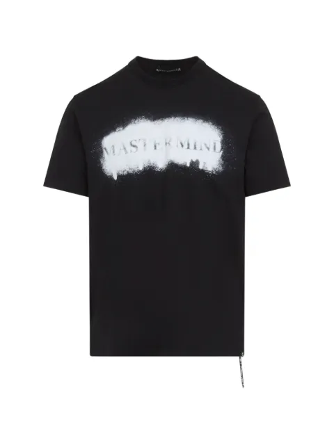 Mastermind World logo-print heart-motif spray-effect T-shirt