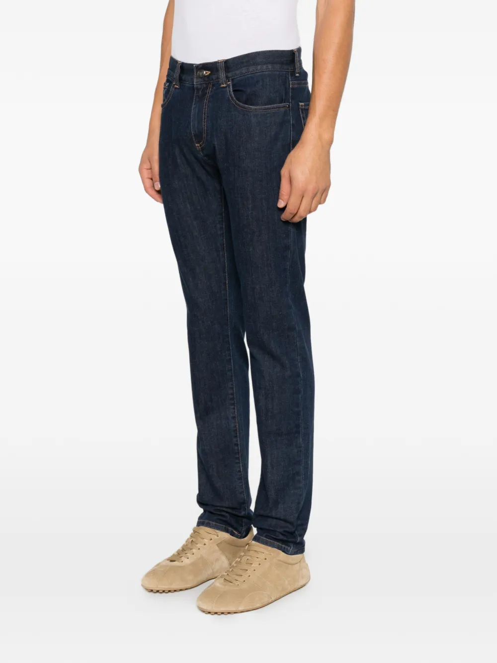 Canali straight-leg jeans Blauw