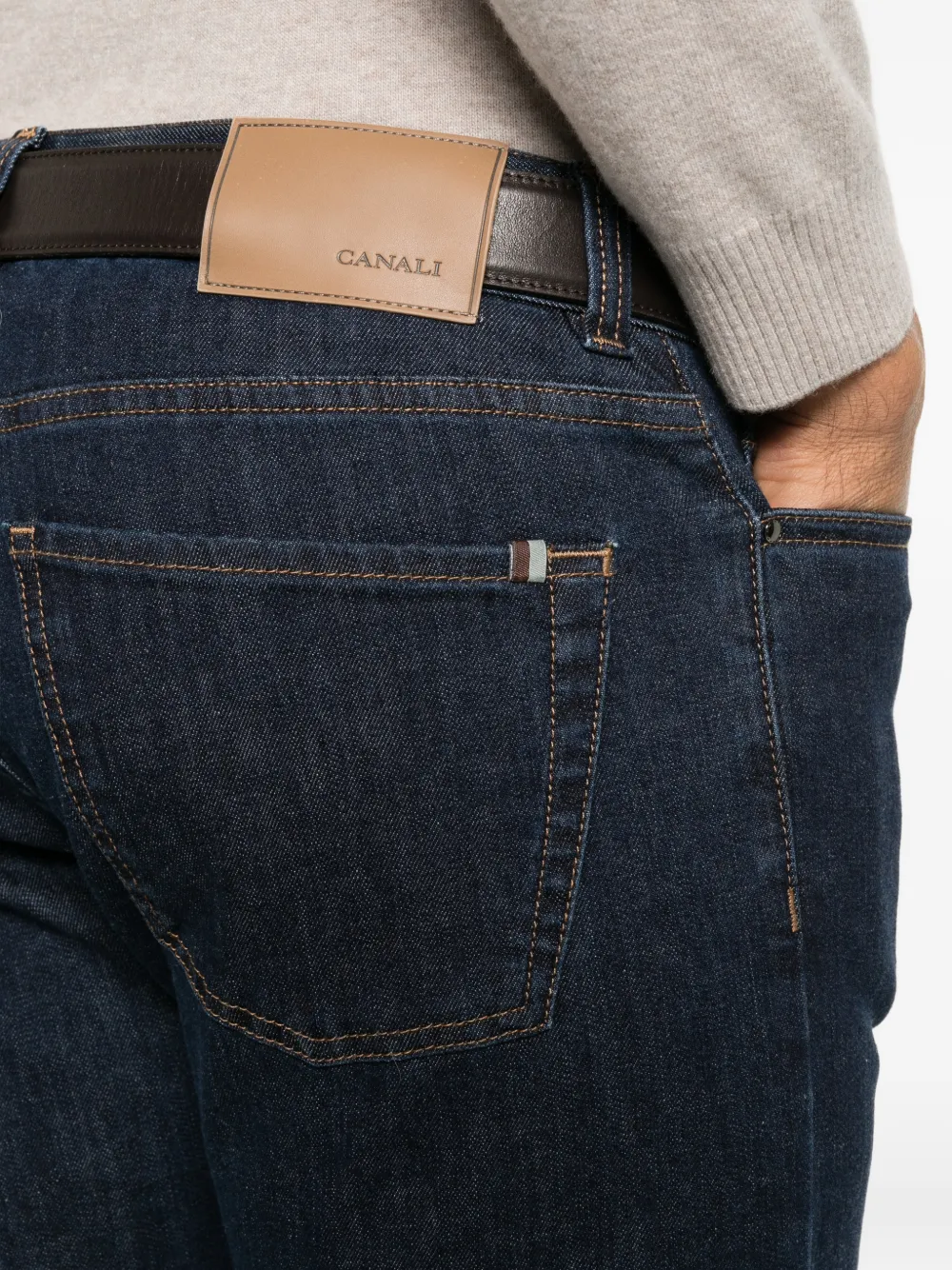 Canali straight-leg jeans Blauw