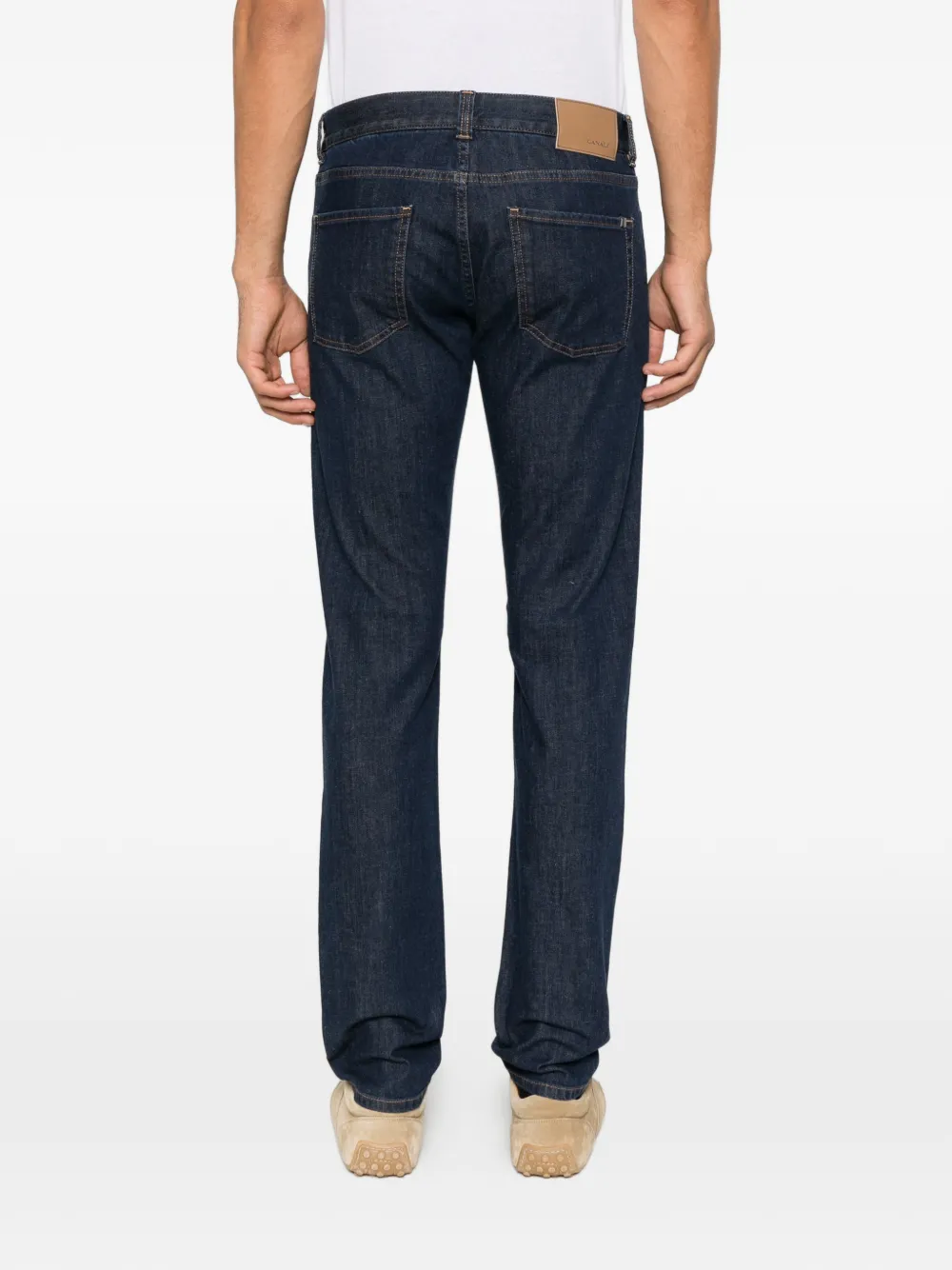 Canali straight-leg jeans Blauw