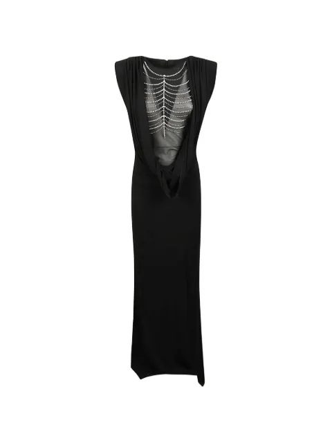 John Richmond draped-neck maxi dress