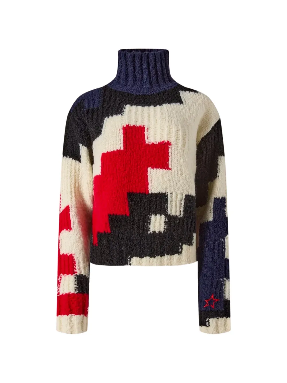 Perfect Moment chunky wool cropped sweater Wit
