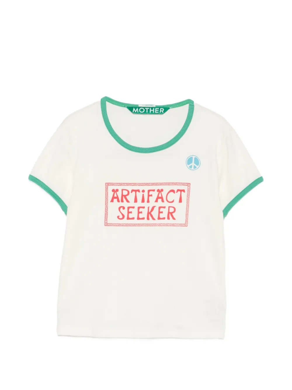 MOTHER graphic-print ringer T-shirt Beige