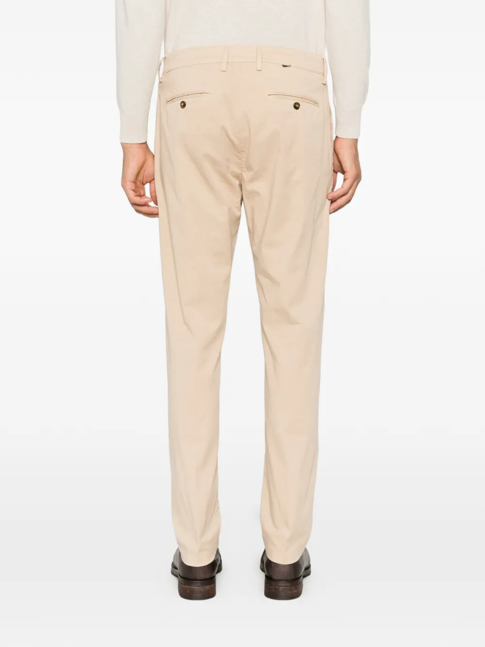 Canali straight-leg cotton trousers Beige