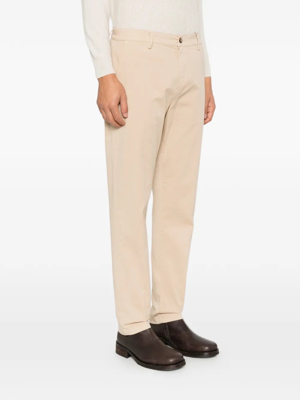 Canali straight-leg cotton trousers Beige