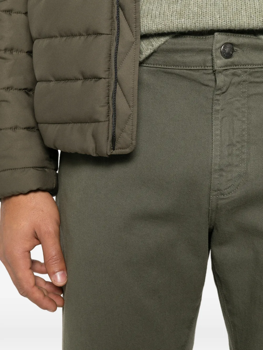 Canali straight-leg five-pocket jeans Groen