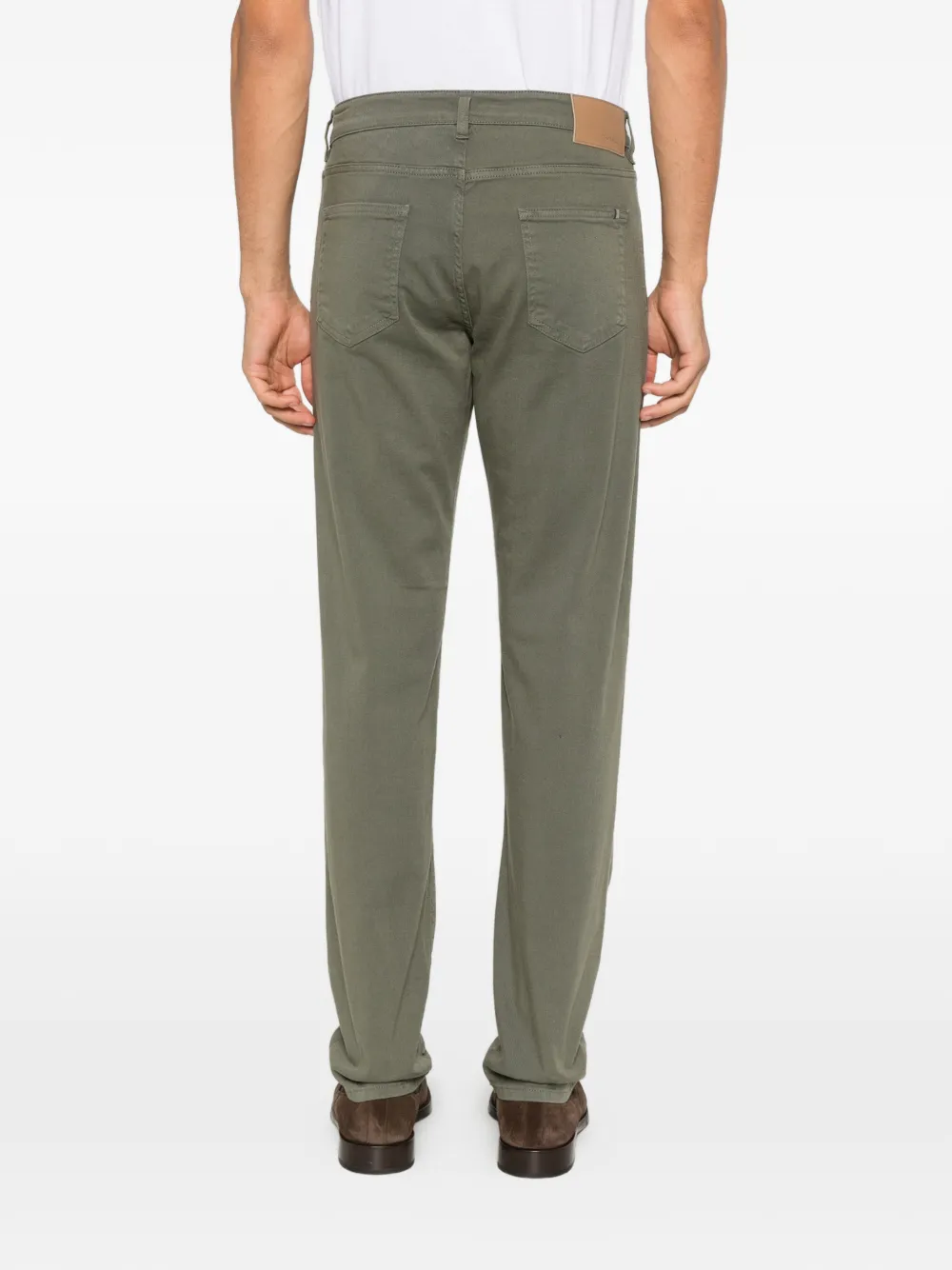 Canali straight-leg five-pocket jeans Groen