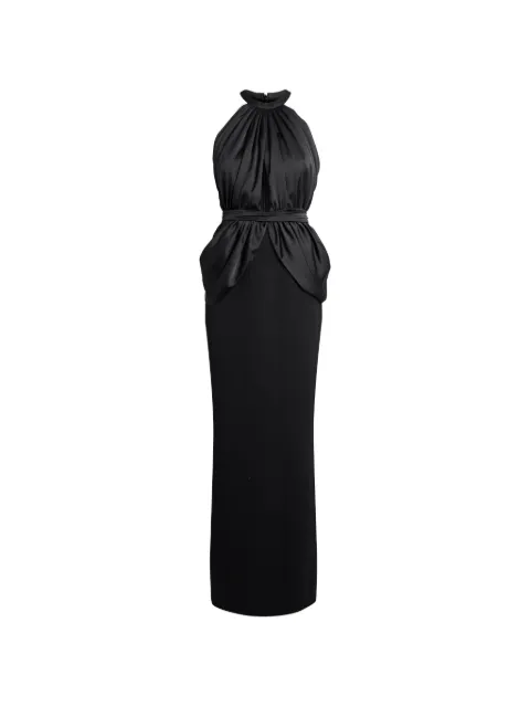 Safiyaa Amereis draped halterneck maxi dress