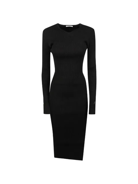Patrizia Pepe ribbed-knit V-neck dress